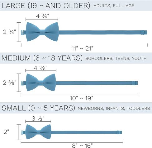 Bow Tie House Classic Pre-Tied Soft Crape Bow Tie for Wedding Formal Events Solid Tuxedo for Adults & Children in Kuwait