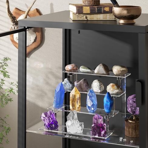 Winkine Acrylic Display Stand Riser ، منظم حامل العطور 4 مستويات ، أرفف حامل متوافقة مع شخصيات بوب Funko ، منظم كولونيا للرجال ، نسخ أكريليك للعرض ، حامل رف غرفة نوم واضح in Kuwait