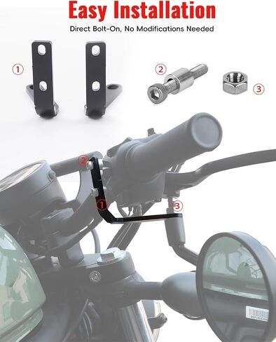 CMX300 CMX500 Rearview Mirror Down Bracket for Honda 17-24, Motorcycle Handlebar Rear View Side Mirror Bracket Forward Kit for Honda Rebel CMX 300 CMX 500 2017-2024 Accessories in Saudi Arabia