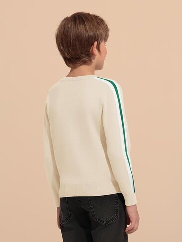 Haloumoning Boys Striped Long Sleeve Sweater Kids Fashion Crewneck Knit Pullover Fall Clothes 5-14Y in Saudi Arabia