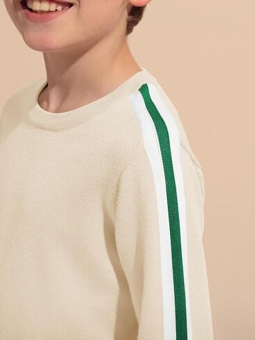 Haloumoning Boys Striped Long Sleeve Sweater Kids Fashion Crewneck Knit Pullover Fall Clothes 5-14Y in Saudi Arabia