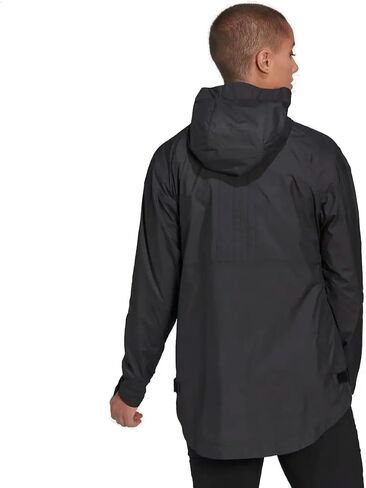 صنعت Adidas Womens Terrex ليكون إعادة صياغة anorak anorak windbreaker سترة في الهواء الطلق ، أسود ، كبير in Saudi Arabia