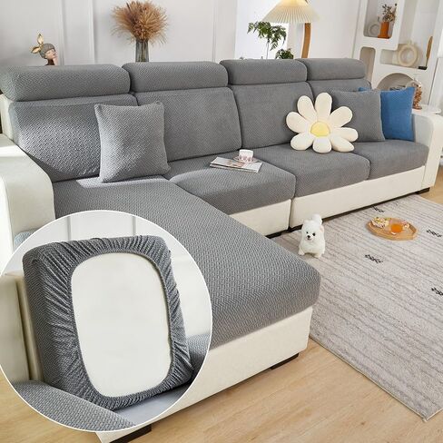 Magic Sofa Covers Magic Sofa Couch Covers 2024 New Wear-Resistant Universal Sofa Cover Stretch for Sectional Slipcovers (Texture-Gray,Large Single Seat Cover) in Saudi Arabia