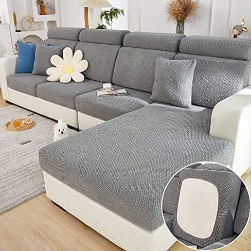 Magic Sofa Covers Magic Sofa Couch Covers 2024 New Wear-Resistant Universal Sofa Cover Stretch for Sectional Slipcovers (Texture-Gray,Large Single Seat Cover) in Saudi Arabia