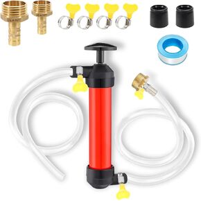 RV Antifreeze Hand Pump Kit, Multi-Use Siphon Pump Kit with 2 Connectors and 4 Clamps, RV Winterizing Kit for Gasoline, Liquid and RV Antifreeze for Winterizing in Saudi Arabia