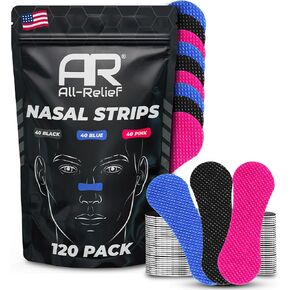 Super Pack - 120 Nasal Strips in 3 Colors | Nasal Strips for Better Breathing | Nasal Strips for Snoring, Sleeping & Congestion | Anti-Snore Nose Strips | One Size Fits All | Strong & Gentle in Saudi Arabia