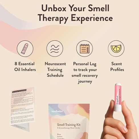 Smell Training Kit, Restore Sense of Smell and Taste, 8 Unique Scents, Made in The USA in Saudi Arabia