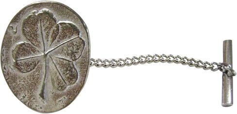 Kiola Designs Oval Four Leaf Clover Tie Tack in Saudi Arabia