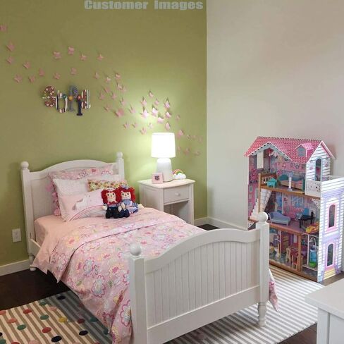 24pcs kawaii 3d butterfly ملصقات جدارية قابل للإزالة ملصقات الجدار شارات للمنزل والبنات الديكور (الوردي) in Saudi Arabia