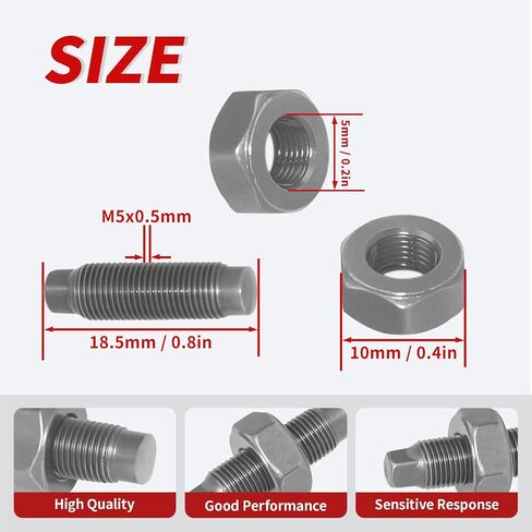 Aluminum Alloy Valve Adjusting Screws with Nuts Kit for Motorbikes 1996-2023 GY6-125 (4 Set) in Saudi Arabia