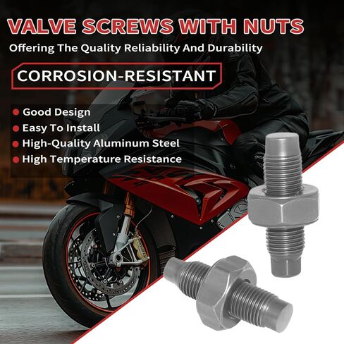 Aluminum Alloy Valve Adjusting Screws with Nuts Kit for Motorbikes 1996-2023 GY6-125 (4 Set) in Saudi Arabia