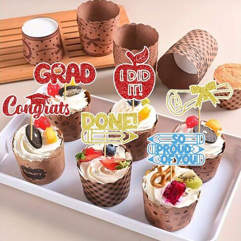 24Pcs Gold Kindergarten Graduation Cupcake Toppers Kindergarten Graduation Cupcake Picks Kindergarten Graduation Cupcake Decorations Kindergarten Graduation Decorations in Kuwait