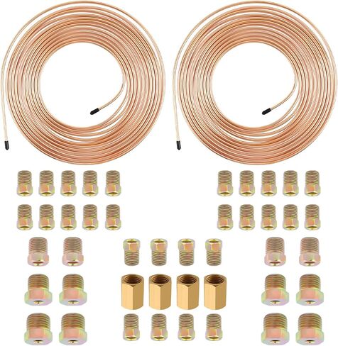 2 مجموعات 3/16 مجموعة خطوط الفرامل ، خط فرامل النحاس مرنة 25 قدمًا 3/16 مع تركيبات خط الفرامل (تجهيزات 32pcs ، 8pcs المكسرات ، ونقابات 4pcs) ، أنابيب نحاسية متعددة الأغراض للفرامل ، وأنظمة الوقود in Kuwait