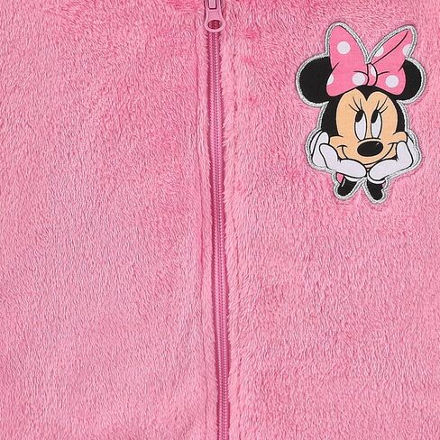 Disney Minnie Mouse Girls Zip Up Coral Fleece Hoodie with Bow and Ears for Toddler and Big Kids in Saudi Arabia
