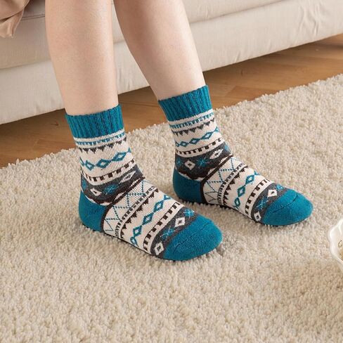 Comfoex Kids Wool Socks Warm Thick Thermal Cozy Soft Crew Socks for Boys 4-10 Years Old 6 Pairs in Saudi Arabia