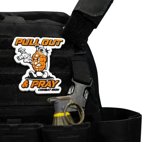 Combat Iron Tactical PVC Morale Patch – Rugged Hook Backed Patch for Military Gear, Hats, Vests & Packs – Pull Out Pray in Saudi Arabia