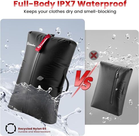 Vacuum Bags for Travel Luggage (2PCS + Wireless Pump), Vacuum Clothing Compression Bag with Adjustable Shoulder Strap, 50.6L Large Capacity, IP67 Waterproof, Reusable for Carry-on Luggage & Backpack in Kuwait