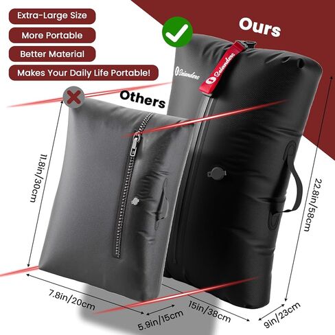 Vacuum Bags for Travel Luggage (2PCS + Wireless Pump), Vacuum Clothing Compression Bag with Adjustable Shoulder Strap, 50.6L Large Capacity, IP67 Waterproof, Reusable for Carry-on Luggage & Backpack in Kuwait