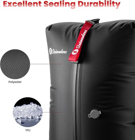 Vacuum Bags for Travel Luggage (2PCS + Wireless Pump), Vacuum Clothing Compression Bag with Adjustable Shoulder Strap, 50.6L Large Capacity, IP67 Waterproof, Reusable for Carry-on Luggage & Backpack in Kuwait