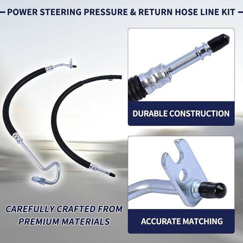 15812564 25858603 Power Steering Pressure & Return Hose Line Compatible with Chevy Silverado 1500 Tahoe, for GMC Sierra 1500 Yukon, for Cadillac Escalade 2007-2014 Replace 3402221 3402322 in Saudi Arabia