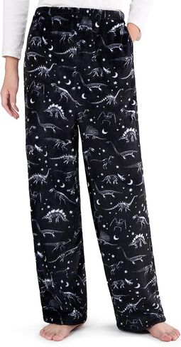 ضحكة Getup Boys Pajama Pants Flannel Lounge Pants Soft Long PJ القيعان مع جيوب ＆ محيط مرن منقوش in Saudi Arabia