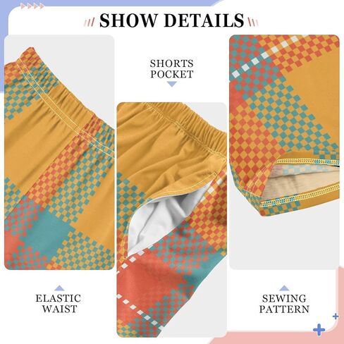 Orange Green Tartan Plaid Pajama Pants Pajama Bottoms Soft Sleep Pjs Lounge Pants S in Saudi Arabia