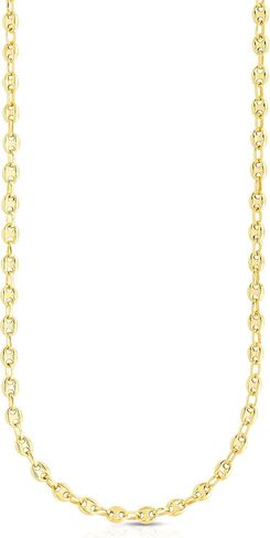 Floreo 14K Yellow Gold 6.8mm Puff Anchor Mariner Chain Necklace in Saudi Arabia