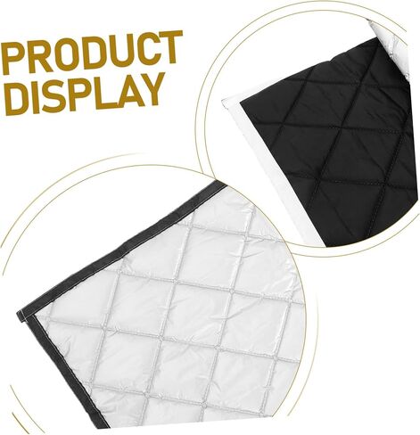 Angoily Blackout Window Curtain Liner: 40 X 20 Inch Sound Light Blocking Thermal Insulated Window Drapes with Hook and Loop for Living Room Bedroom Winter in Saudi Arabia