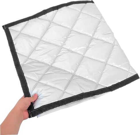 Angoily Blackout Window Curtain Liner: 40 X 20 Inch Sound Light Blocking Thermal Insulated Window Drapes with Hook and Loop for Living Room Bedroom Winter in Saudi Arabia