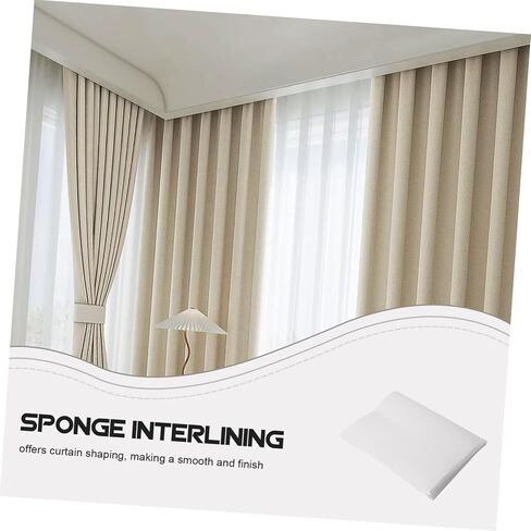 200g Washable Curtain Lining Cloth 1.5m Single-Sided Adhesive Iron-On Composite Interlining for Thermal Insulation Soft Sponge Material for Home Decor in Saudi Arabia