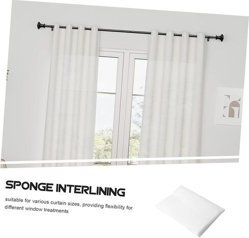 200g Washable Curtain Lining Cloth 1.5m Single-Sided Adhesive Iron-On Composite Interlining for Thermal Insulation Soft Sponge Material for Home Decor in Saudi Arabia