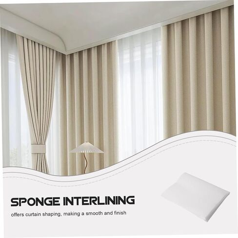 OSALADI 1.5m Washable Sponge Interlining Curtain Lining Cloth Single-Sided Adhesive Iron Soft for Curtain Projects and Home Textiles Compatible Various and Window Treatments in Saudi Arabia