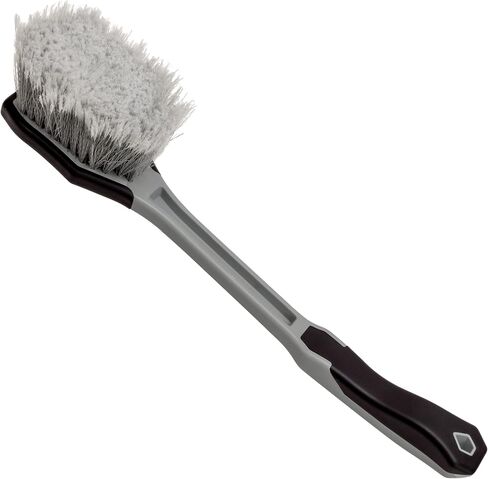VIKING Car Wash Brush, Wheel and Fender Brush, Long Handle Tire Cleaner for Car Detailing, 16.5 Inch, Grey/Black in Saudi Arabia