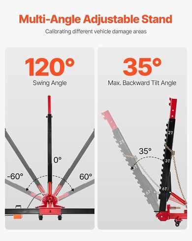 VEVOR Auto Body Frame Puller Straightener, 6T Tension Car Body Repair Equipment with 6000PSI Hydraulic Foot Pump & Swivel Post, Includes 16 Straightening Tools, for Auto Repair Shop, Sedan SUV Pickup in Saudi Arabia