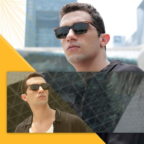 CARFIA Polarized Men's Sunglasses UV400 Protection for Driving Fishing Cool Man Acetate Shades CA5354L in Saudi Arabia