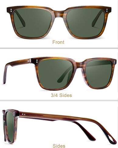 CARFIA Polarized Men's Sunglasses UV400 Protection for Driving Fishing Cool Man Acetate Shades CA5354L in Saudi Arabia