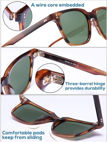 CARFIA Polarized Men's Sunglasses UV400 Protection for Driving Fishing Cool Man Acetate Shades CA5354L in Saudi Arabia
