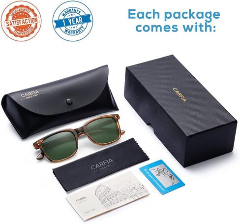CARFIA Polarized Men's Sunglasses UV400 Protection for Driving Fishing Cool Man Acetate Shades CA5354L in Saudi Arabia