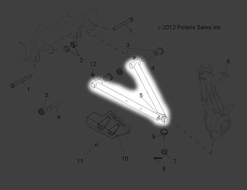 Polaris Ranger A-Frame Weld ، يمين ، أسود غير لامع ، الجزء الأصلي OEM 1543617-458 ، كتي 1 in Kuwait