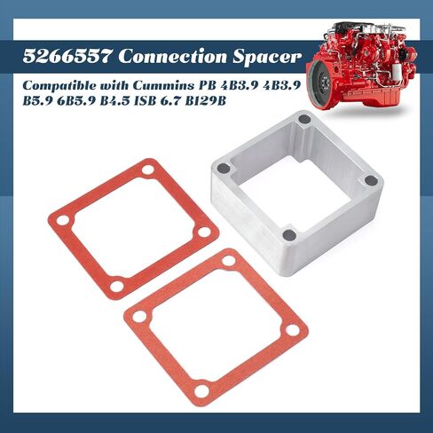 5266557 Engine Air Intake Connection Spacer Compatible with Cummins PB 4B3.9 4B3.9 B5.9 6B5.9 B4.5 ISB 6.7 B129B, Replace 3922484 in Saudi Arabia