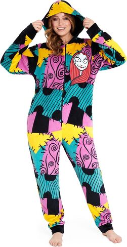 Disney The Nightmare Before Christmas One Piece Pajamas for Women, Teens, Fleece Jumpsuit With Hood, for Women in Saudi Arabia