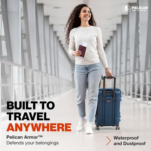 أمتعة Pelican ATX - Hardside تحمل أمتعة مع عجلات - 22 بوصة حمل على حقيبة - معتمدة شركات الطيران (النيلي) in Kuwait