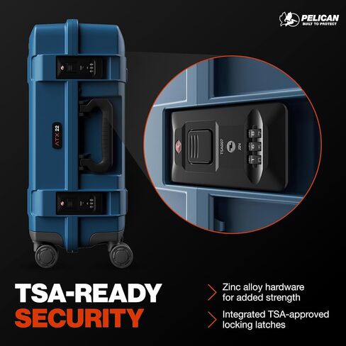 أمتعة Pelican ATX - Hardside تحمل أمتعة مع عجلات - 22 بوصة حمل على حقيبة - معتمدة شركات الطيران (النيلي) in Kuwait