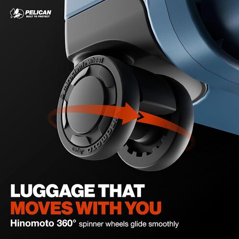 أمتعة Pelican ATX - Hardside تحمل أمتعة مع عجلات - 22 بوصة حمل على حقيبة - معتمدة شركات الطيران (النيلي) in Kuwait