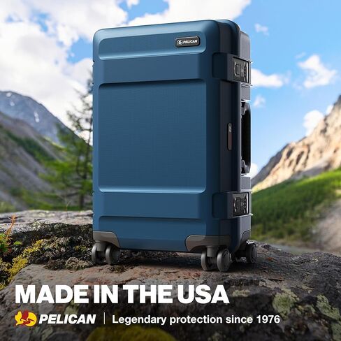 أمتعة Pelican ATX - Hardside تحمل أمتعة مع عجلات - 22 بوصة حمل على حقيبة - معتمدة شركات الطيران (النيلي) in Kuwait