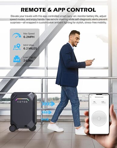 أمتعة ذات أمتعة محفوظة للأمتعة ذات الأمتعة 22x14x9-TSA الذكية ، معتمدة من 22 بوصة ، حقيبة سفر سحاب مع سحاب مع عجلات رولينج سبيك-حقيبة كابين للسفر في المطار (رمادي) in Saudi Arabia
