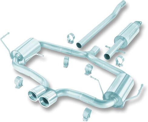 BORLA 140119 Cat-Back Perf. Exhaust System for 2004-2006 Mini Cooper S Hatchback 1.6L 4 Cyl. Supercharged Automatic/Manual Transmission Front Wheel Drive 2 Door Hatchback. EXCEPT John Cooper Works. in Saudi Arabia