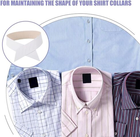 BESPORTBLE Shirt Paper Collar Strip - 200Pcs Durable Paper Collar Stays for Men and Women Easy to Use Shirt Shaping Inserts for Dress and Casual in Saudi Arabia