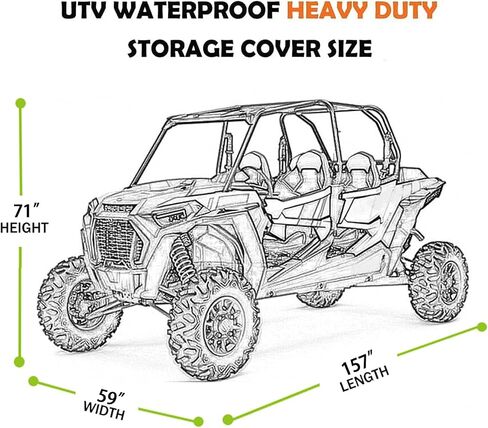 4-6 TEATS RZR UTV يغطي مقاوم للماء في الهواء الطلق ، قطعة قماش أوكسفورد باهتة ، مقاومة للرياح جميعها من الطقس جنبًا إلى جنب in Kuwait