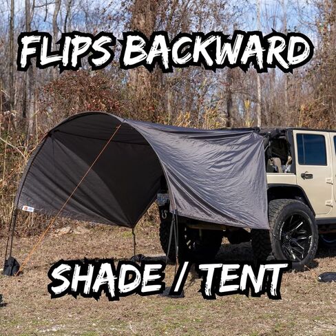 Trail Gear Oasis 2-in-1 Tailgate Tent ، غطاء المطر ، ظل المظلة لجيب Wranglers 2 و 4-جميع السنوات (رمادي) in Kuwait